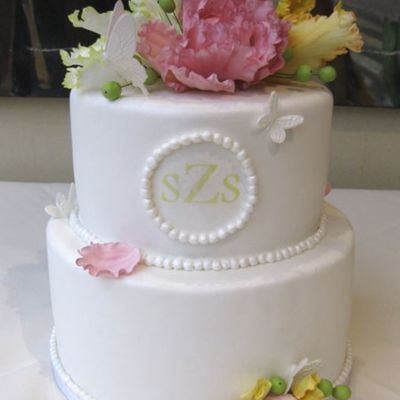 Sugar Flower Bridal Shower Cake