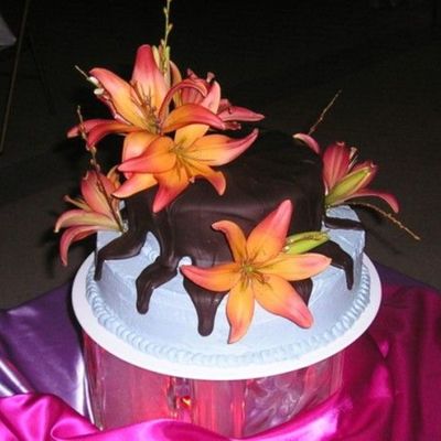 Fresh Lillies And Chocolate Drizzle