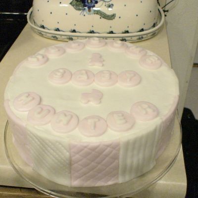 Close Up Baby Girl Cake