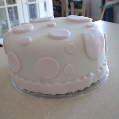 Pink Fondant Dots