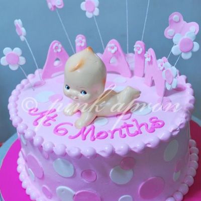 Pink Dots Baby Cake