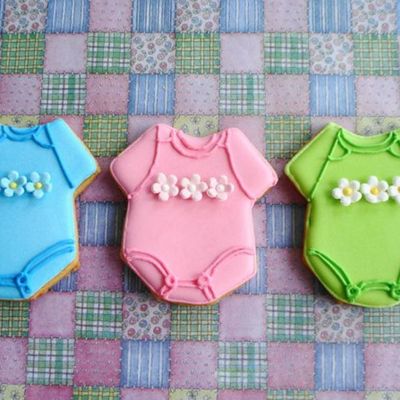 Pastel Baby Onesies Cookies