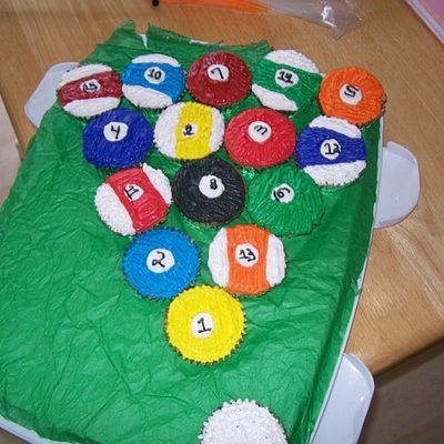 Pool Ball Cupcakes