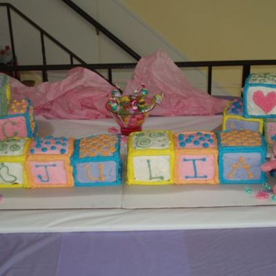 Baby Shower Cake - Blocks