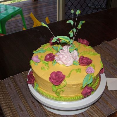 My First Ever Go At Icing Roses