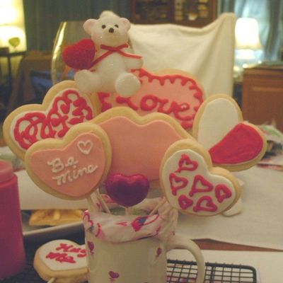Valentine Cookie Bouquet