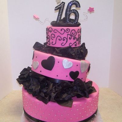 Sweet 16 Crooked Cake
