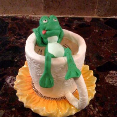 Frog In Coffee Mug Cupcake