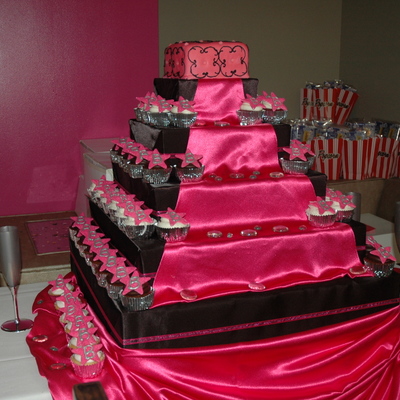 Pink Carpet Cupcake Tower
