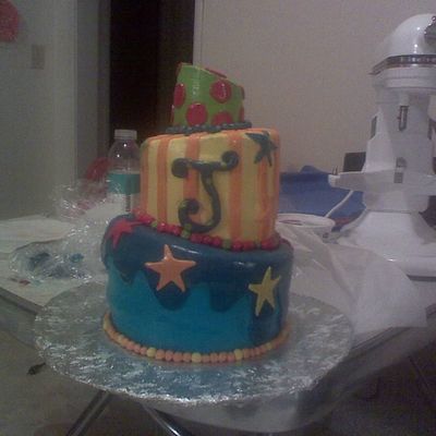 My Second Time Ever Making A Cake(Newbe)Birthday Cake For 3 Yr Old