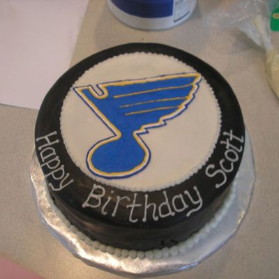 Blues Hockey Puck