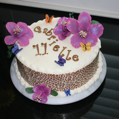 Red Velvet With Leopard Print And Hibiscus