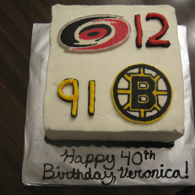 Canes/bruins Birthday Cake