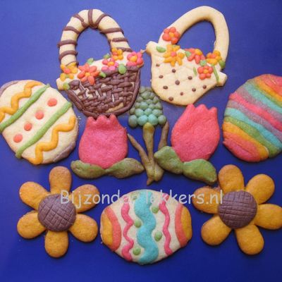 Easter Cookies Colored Dough