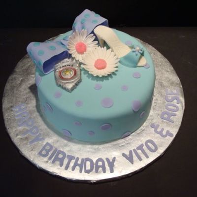 Blue And Lavander Cake