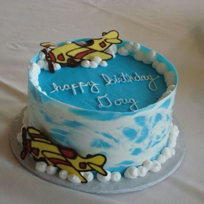 Airplane Chocolate Wrap Birthday Cake