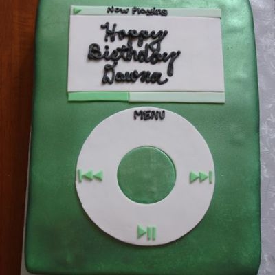 Green Ipod Birthday Cake