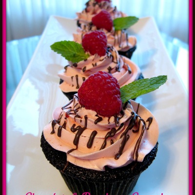 Chocolate Raspberry Cupcakes