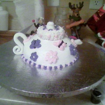 Teapot With Butterflies & Flowers