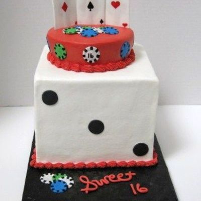 Poker Cake For Sweet 16