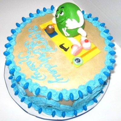 Green M&m Birthday Cake