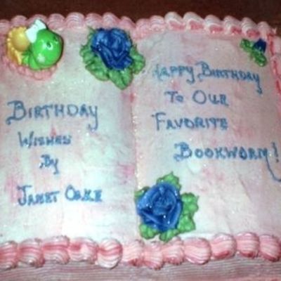 Bookworm Birthday Cake
