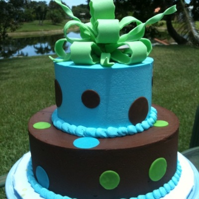 Chocolate With Apple Green Bow