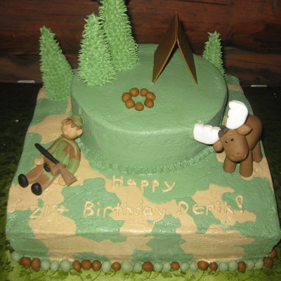 Hunting Birthday Cake