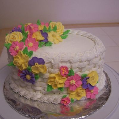 Basketweave Cake From Wilton Class 2