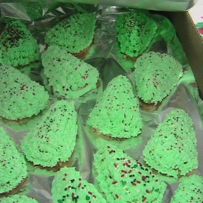 Christmas Tree Cupcakes