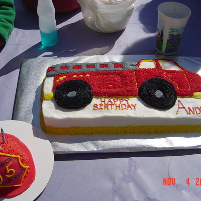 Firetruck With Fire Chief Helmet