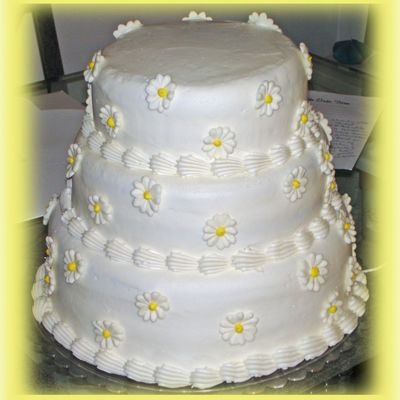 3 Tier Stacked With Daisies