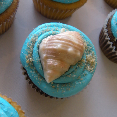 Seashells On Cupcakes