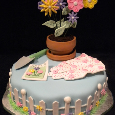 Garden Birthday Cake
