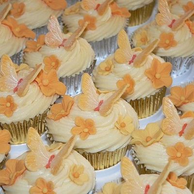 Yellow Butterfly Cupcakes
