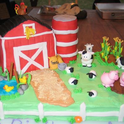 Farm Birthday Cake
