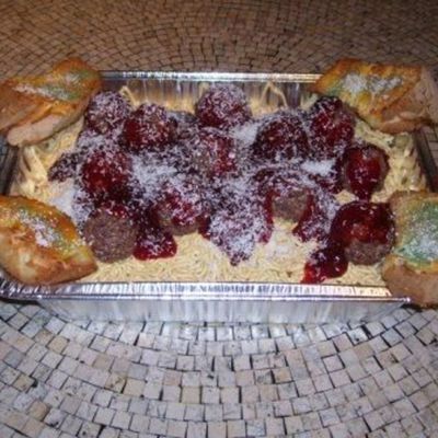 Spaghetti And Meatalls Cake