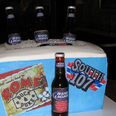 Beer Cooler Cake Front View
