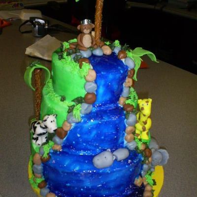 Jungle Baby Shower Cake