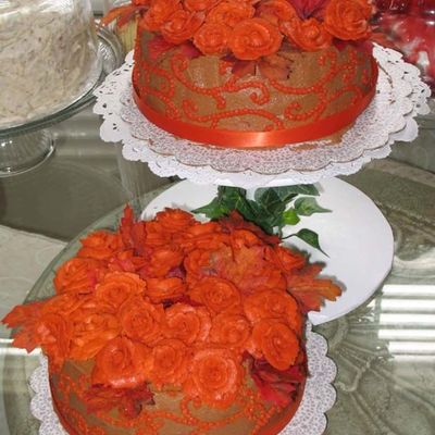 Thanksgiving Cake Side By Side