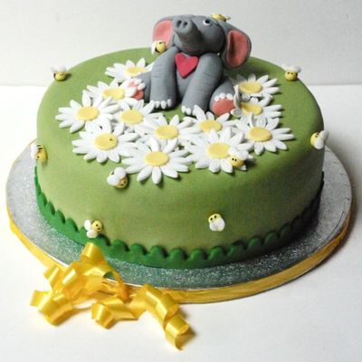 Elephant And Daysies