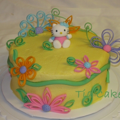 Quilled Flowers And Hello Kitty Birthday