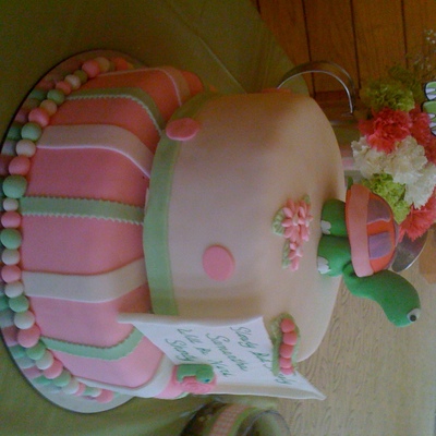 Turtle Baby Shower Cake