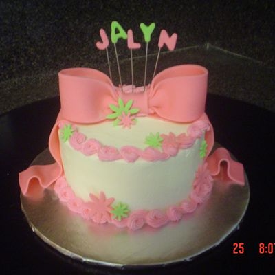 Pink Bow Cake
