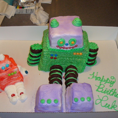 Birthday Robot Cake