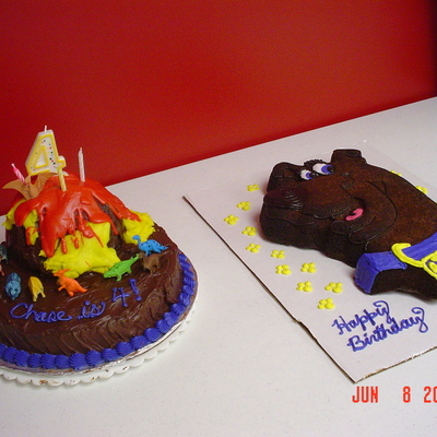 Volcano Cake And Scooby Doo Brownie