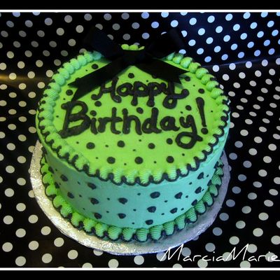 Green Polka Dot Birthday