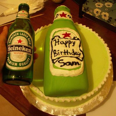 Heineken Bottle Cake