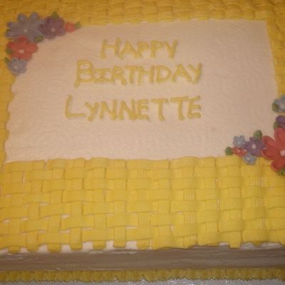 Basketweave Birthday Cake