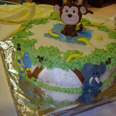 Jungle Baby Shower Cake